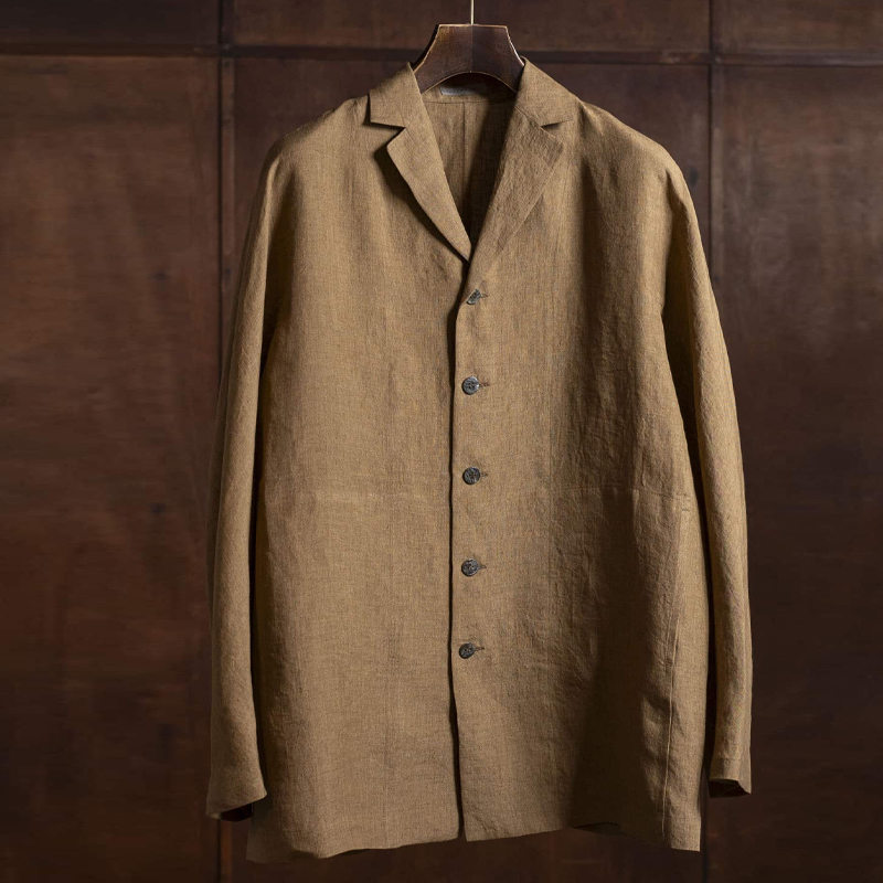 Men's Linen Odd-Dye Single-Breasted Jacket