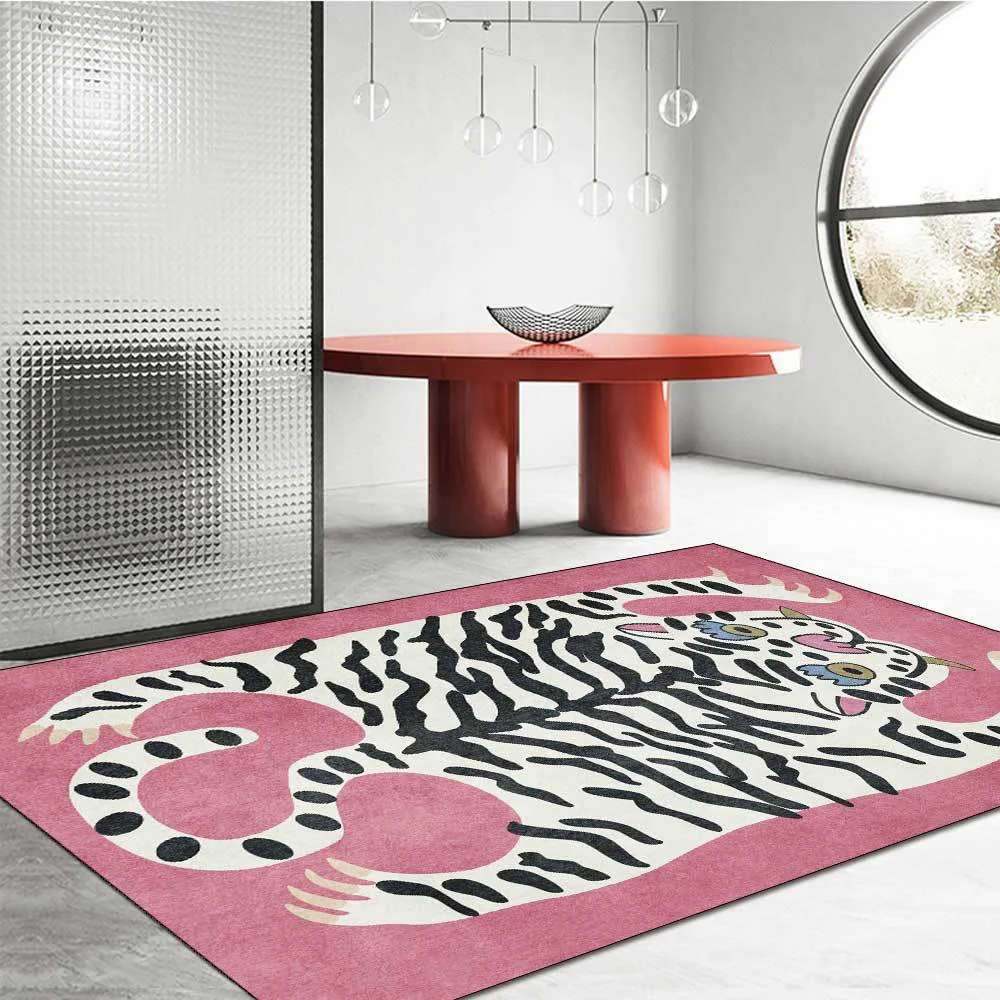 3D Leopard Tiger Lion Cat Non-slip Area Rugs Large Mat Rugs for Living Room Comfortable Carpet Soft Floor Mat Rugs for Bedroom 121-1