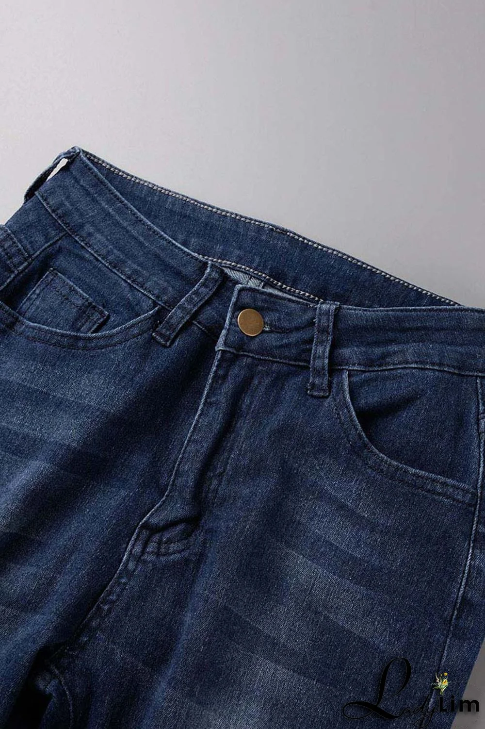 Black Street Solid Patchwork Plus Size Jeans