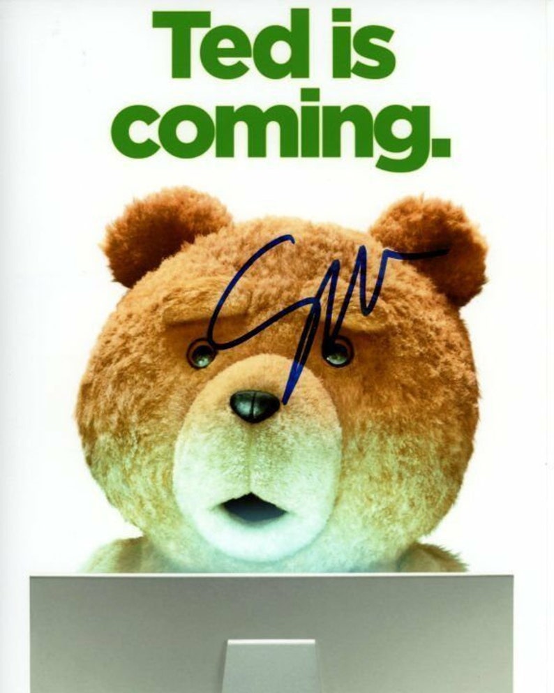 Seth macfarlane signed autographed ted Photo Poster painting