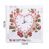 Rose - 5d diy Handwerk Uhr - 35*35CM