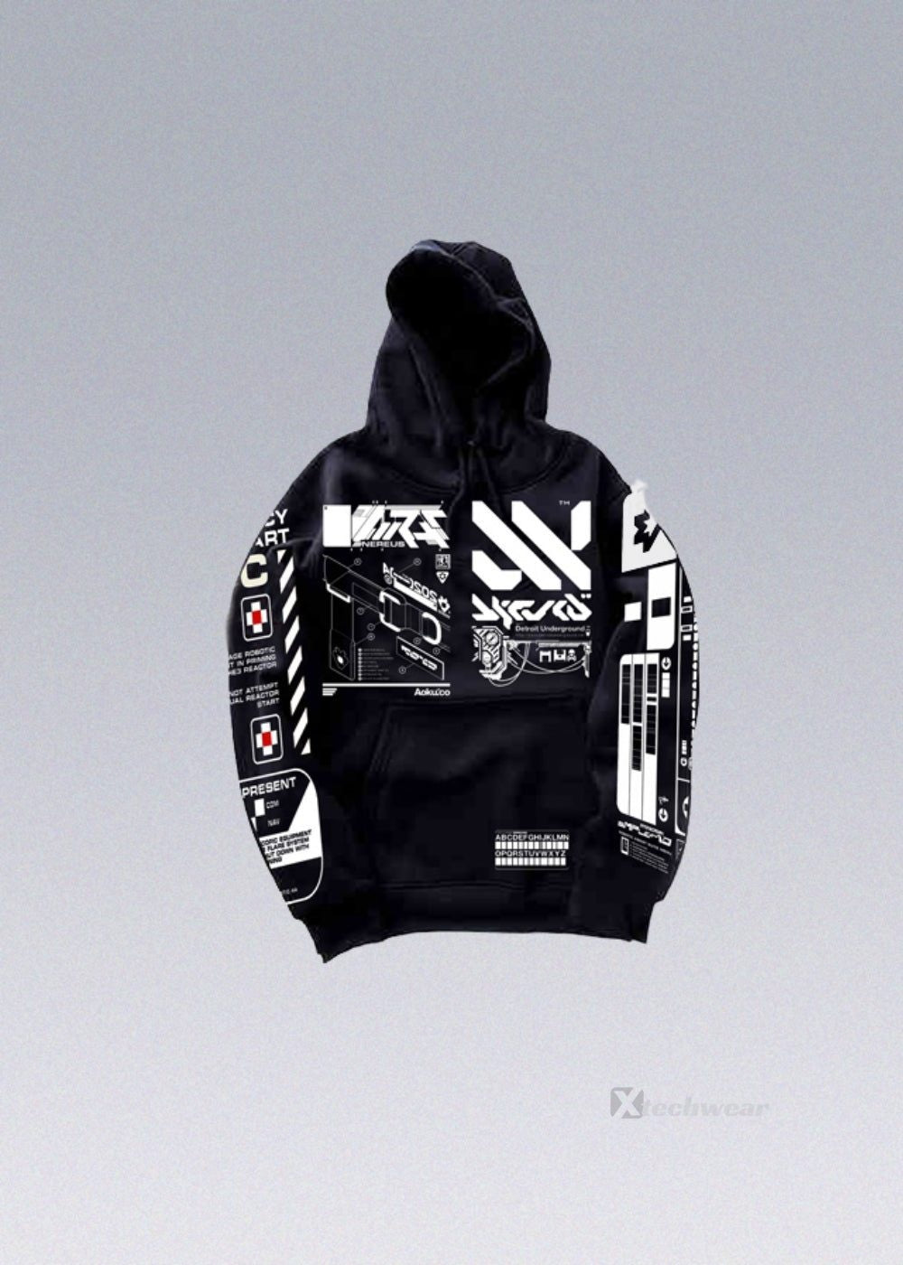 Cyber Warning Hoodie CYBERNET techwear-x