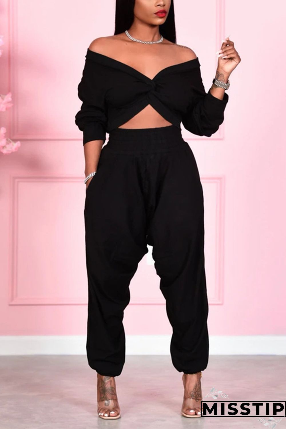 Khaki Sexy Casual Solid Basic V Neck Long Sleeve Two Pieces