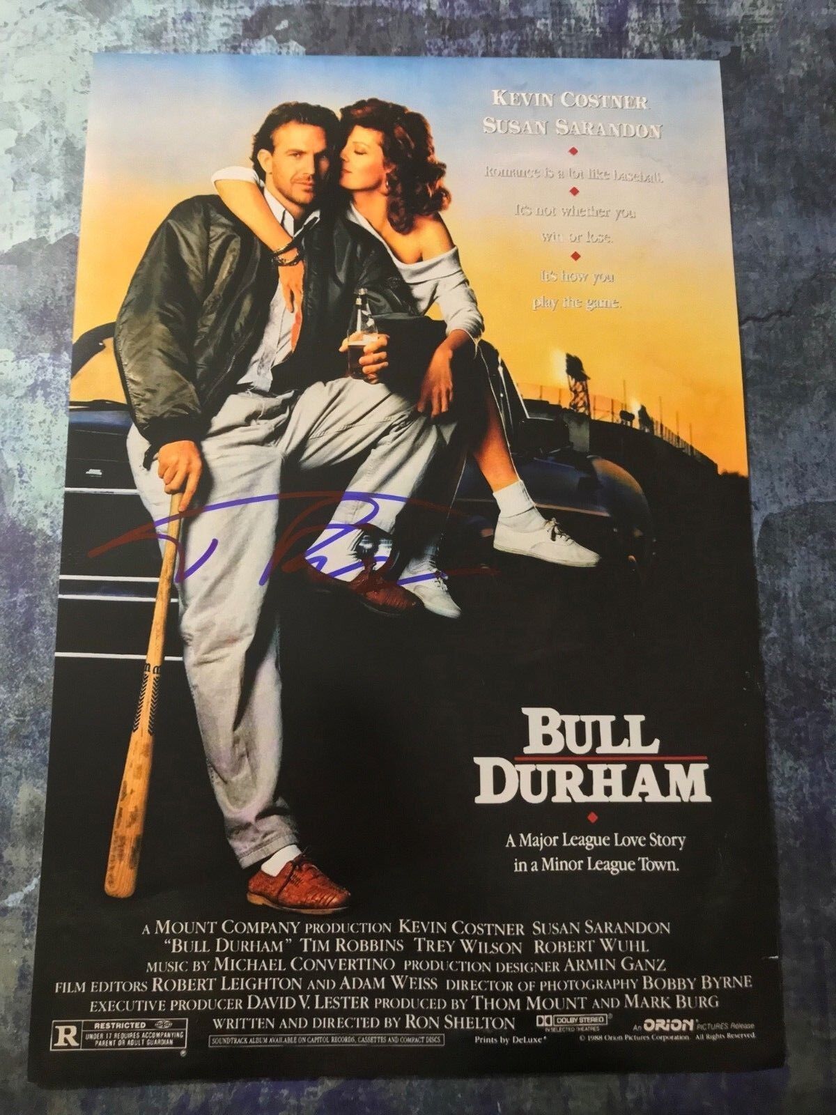 GFA Bull Durham Nuke * TIM ROBBINS * Signed 12x18 Photo Poster painting Poster AD1 COA