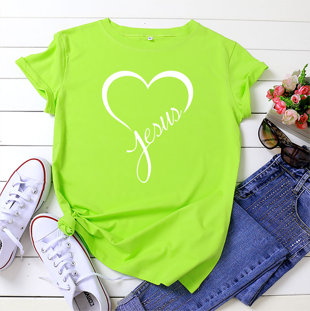 Jesus Heart Women's Cotton T-Shirt | ARKGET