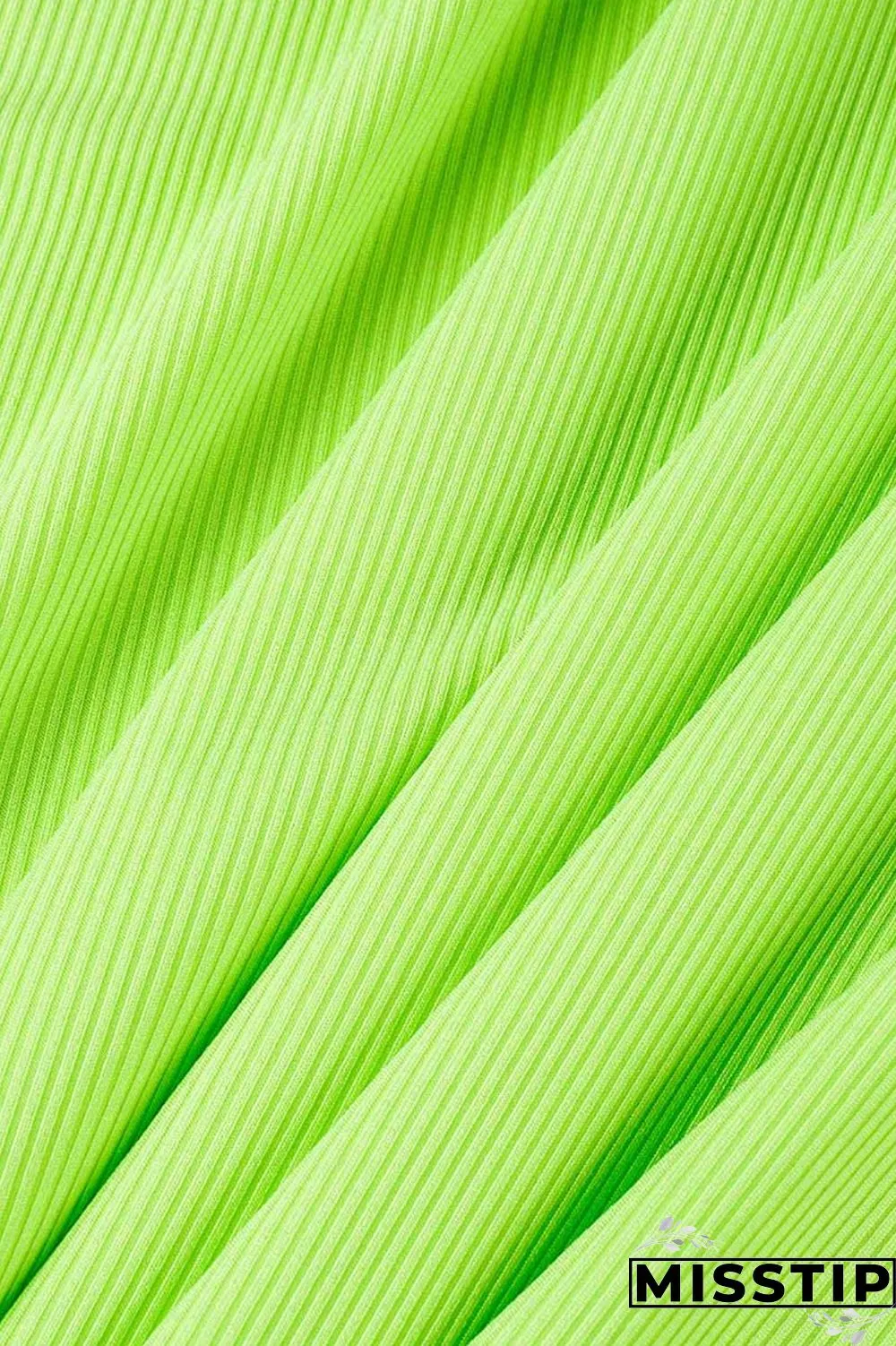 Fluorescent Green Sexy Solid Basic U Neck Vest Dress Dresses
