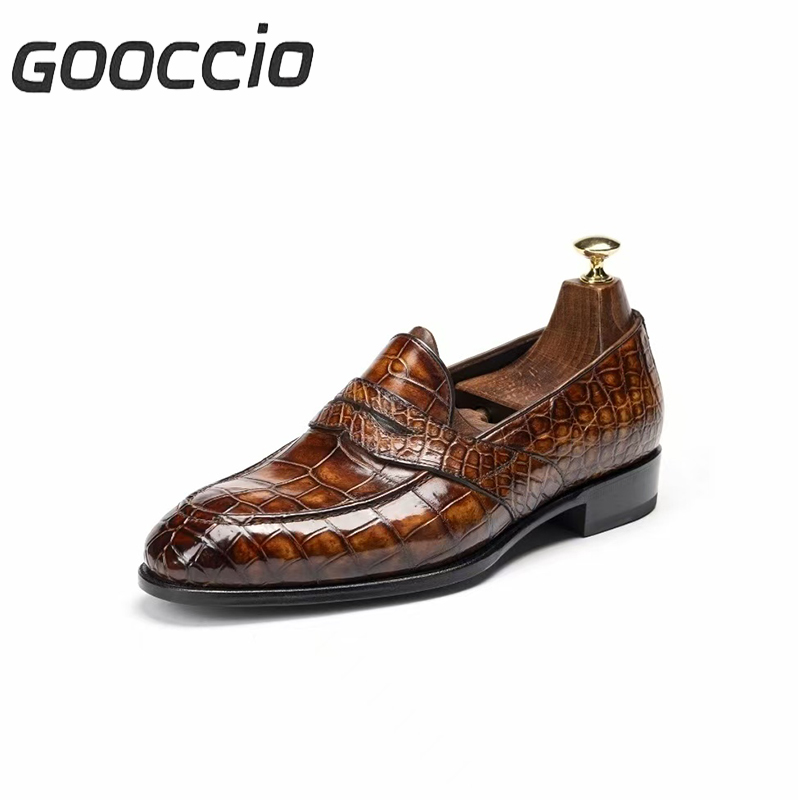 MY225 Crocodile Leather Dress Shoes/Loafer Shoes For Men GOOCCIO   