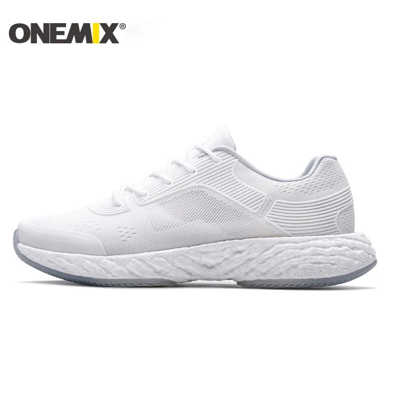ONEMIX Adult Men Casual Shoes Ultralight Comfortable Leather Reflective Male Sport Tennis Shoe Retro Vulcanize Running Sneakers