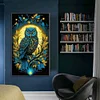 >SALE<Full Embroidery Cotton Thread11CT Print Moonlight Owl Cross Stitch Kit 50x80cm