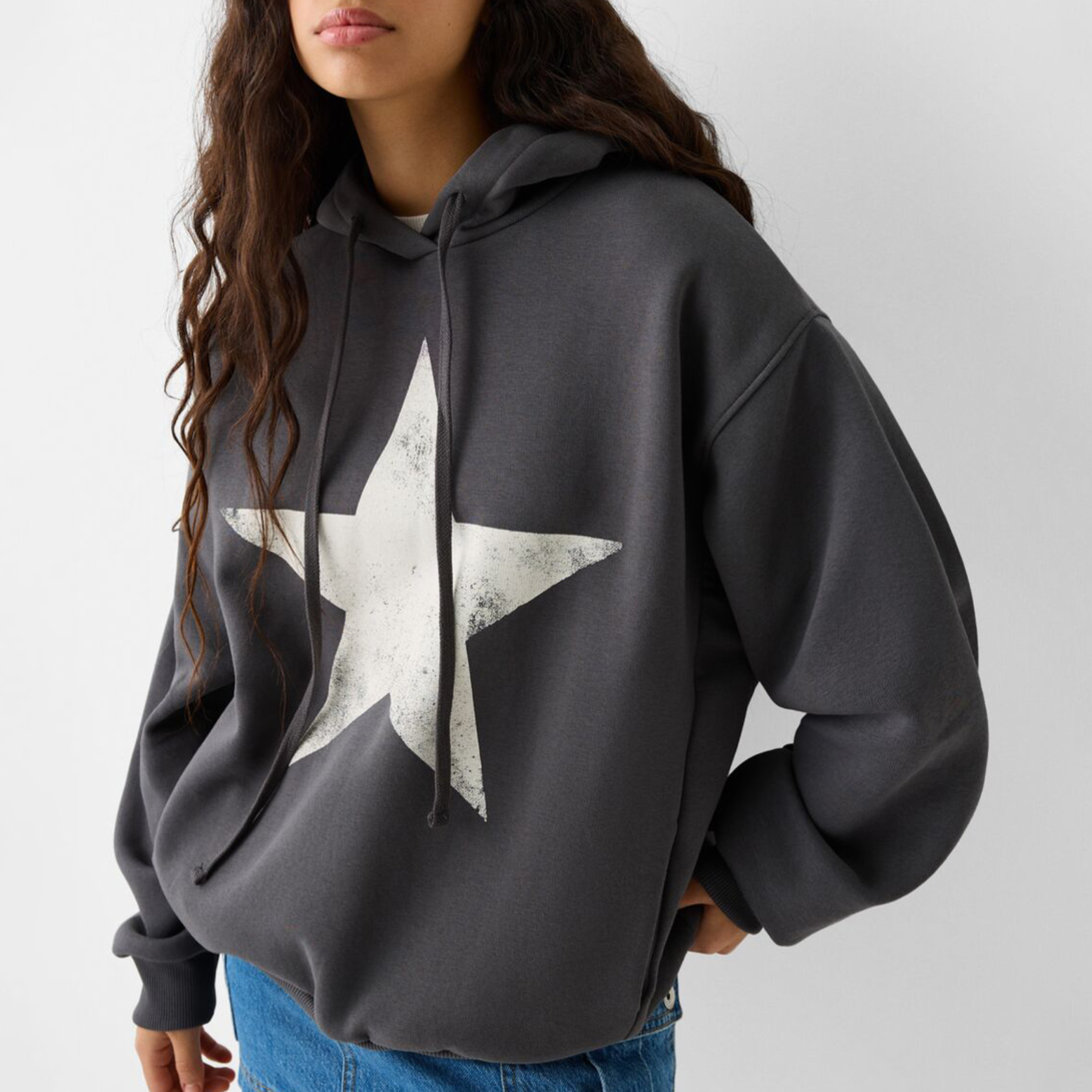 Buyerint costumes for womens carnival Women's Loose Hoodies Star Print Drawstring Hooded Long Sleeve Sweatshirts Pullovers Fall Winter Casual Tops