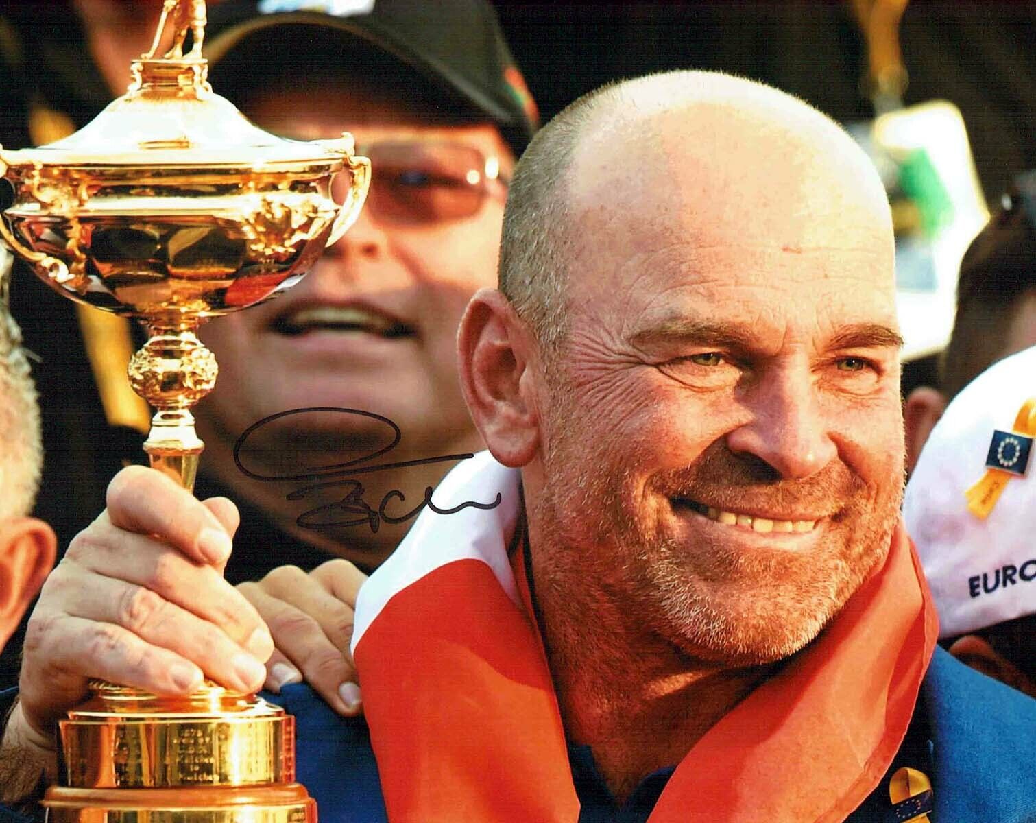 Thomas BJORN 2018 Golf Ryder Cup Winning Captain Signed 10x8 Photo Poster painting 1 AFTAL COA