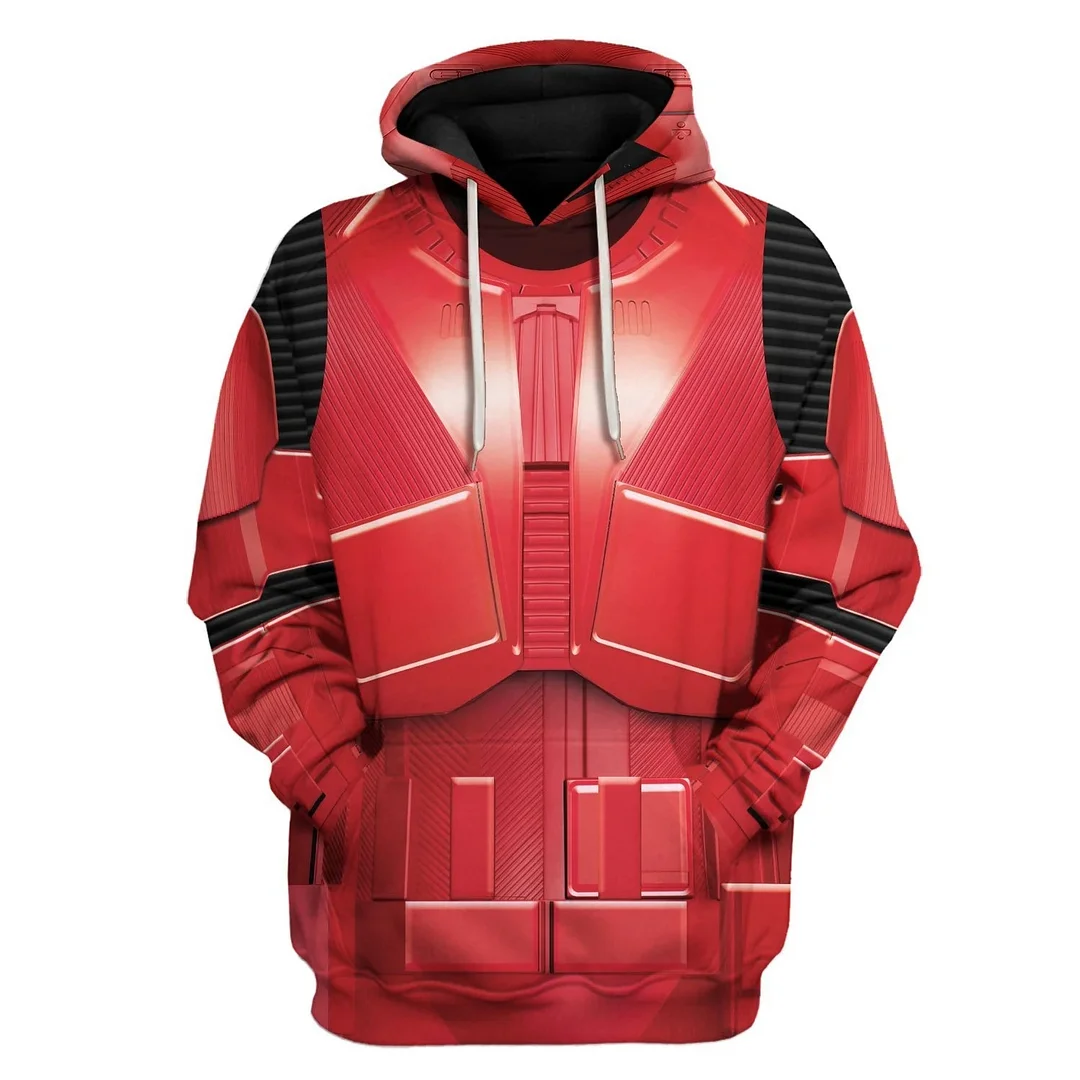 SW Sith Trooper Halloween Hoodies Red Stormtroopers Cosplay Sweatshirt