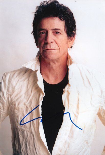 Lou Reed 1942-2013 genuine autograph 8x12