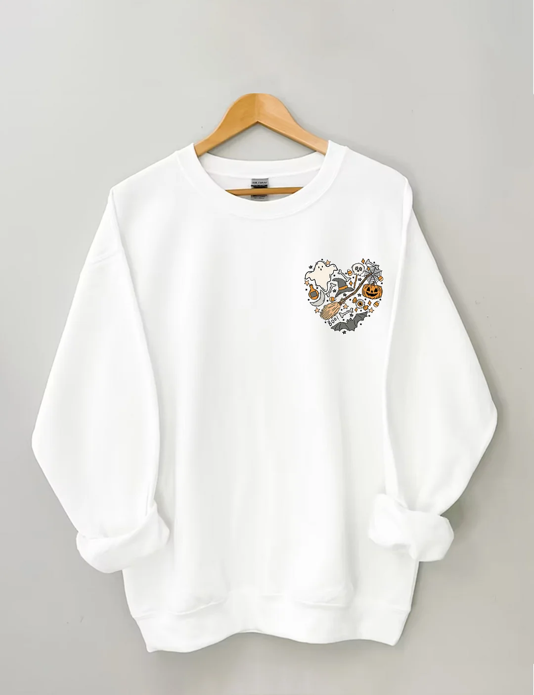 Ghost Outline Spooky Season Sweatshirt