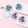 DIY Diamond Art Portable Cosmetic Mirror Round Diamond Painting Crafts (Snowman)