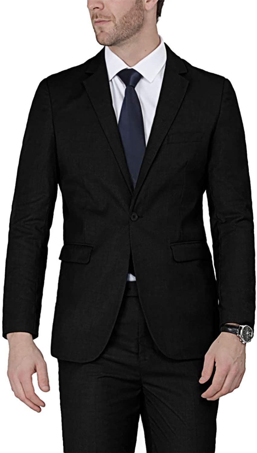 WEEN CHARM Mens Suits 2 Button Slim Fit 3 Pieces Suit 