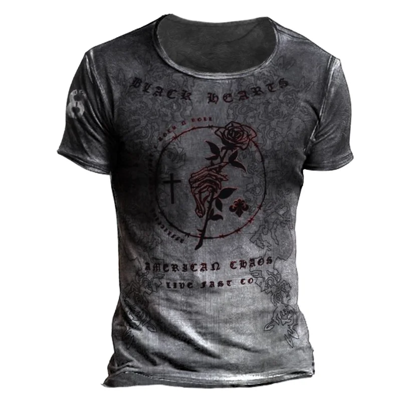 Rose Print T-shirt / [viawink] /