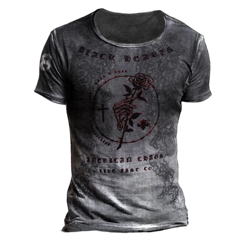 Rose Print T-shirt / [viawink] /