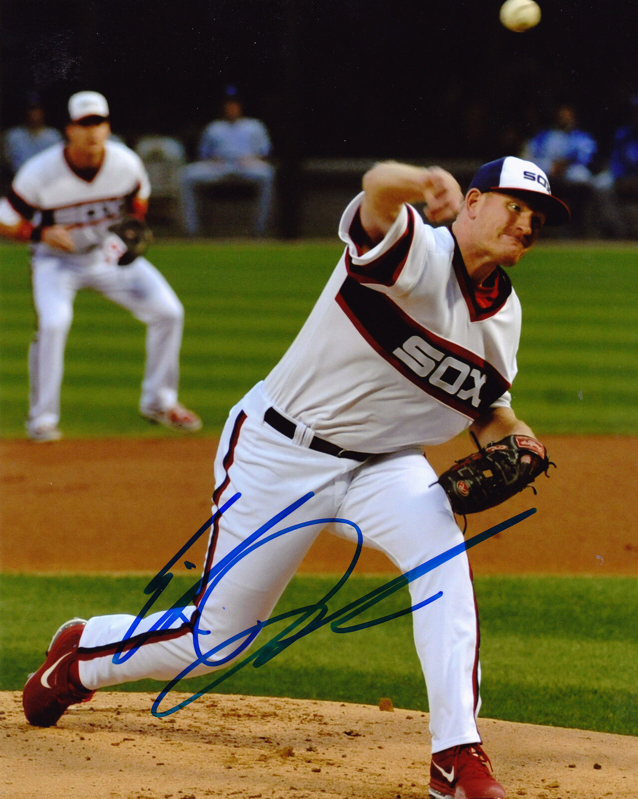 ERIK JOHNSON CHICAGO WHITE SOX ACTION SIGNED 8x10