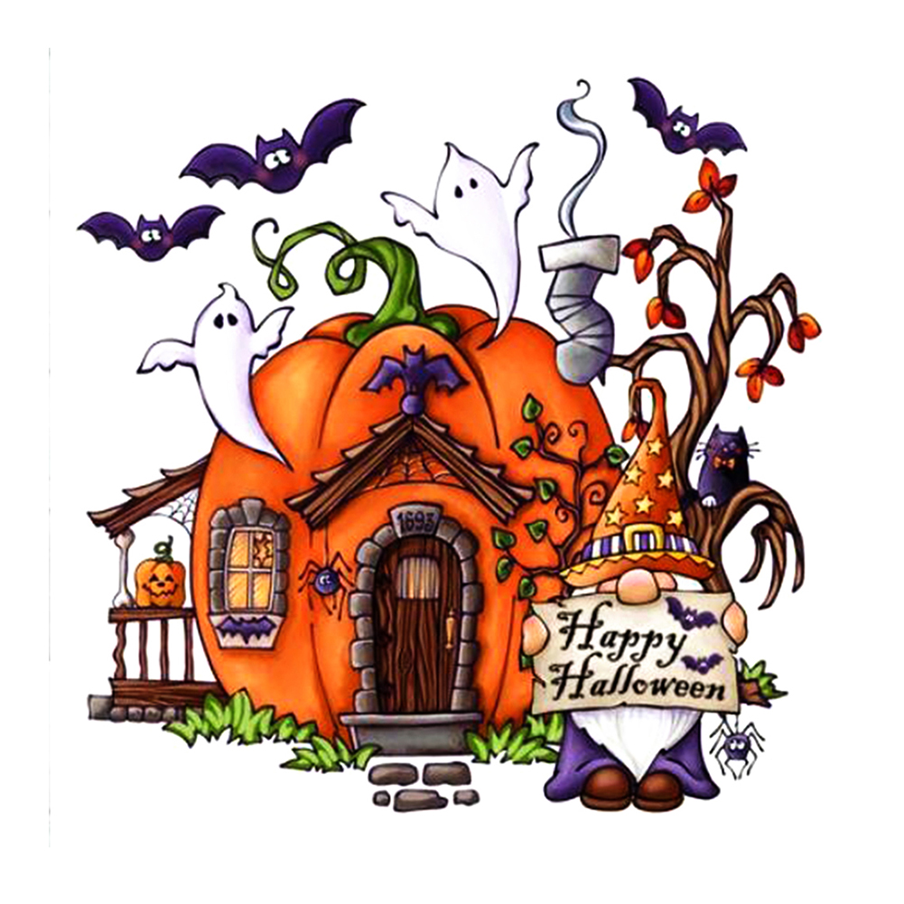 

Pumpkin Gnome - 11CT Stamped Cross Stitch - 40*40CM, 501 Original