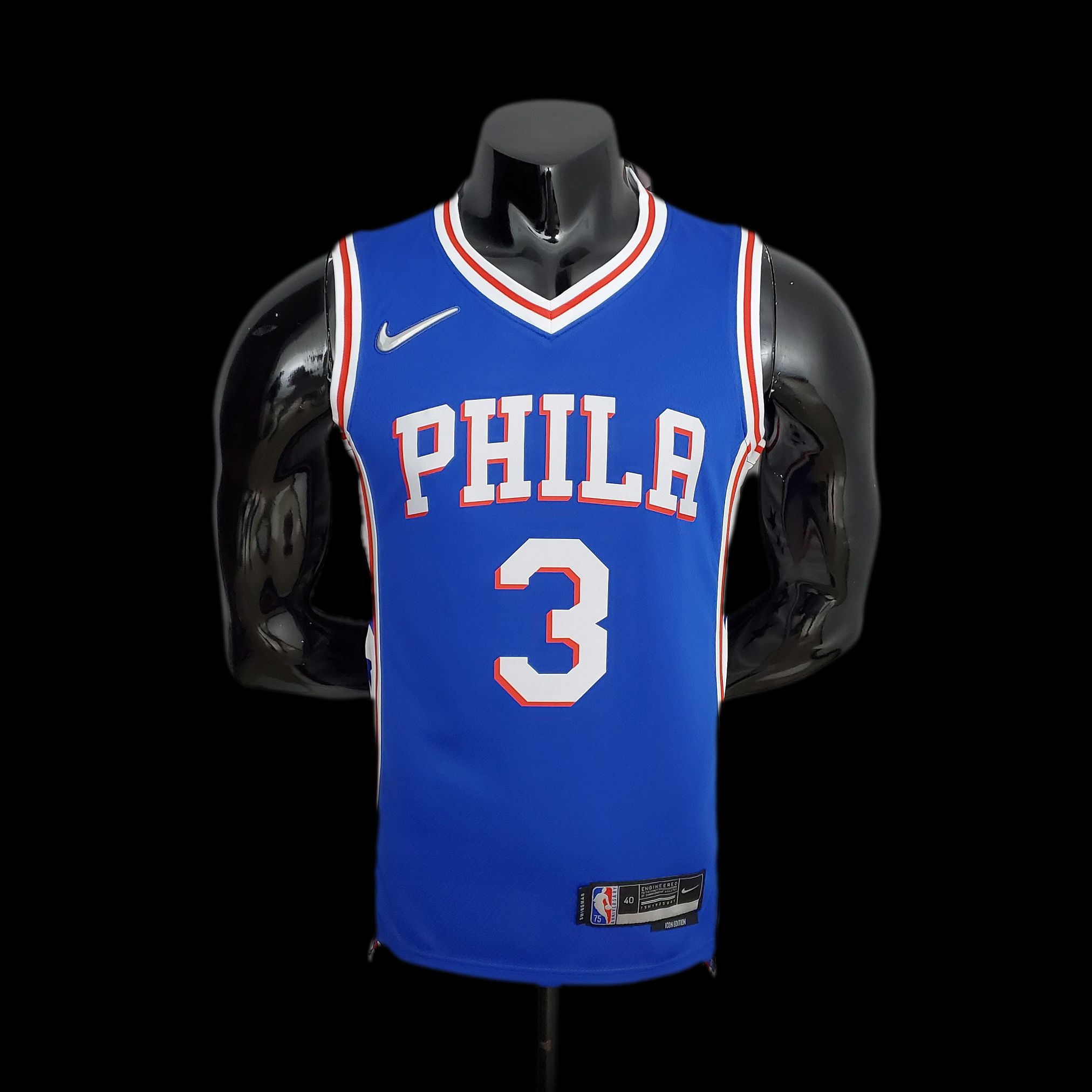 Maillot Philadelphia 76ers 3 IVERSON NBA Basket Maillot De Fou, site maillot de foot pas cher