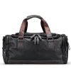 Men's Leather Large Capacity Gym Travel Tote