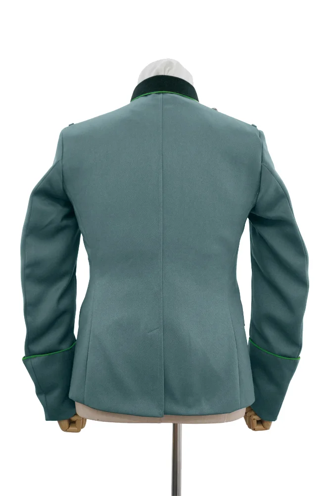   Polizei German General Officer Gabardine Service Tunic Jacket With Deep Green Collar 6 Buttons German-Uniform