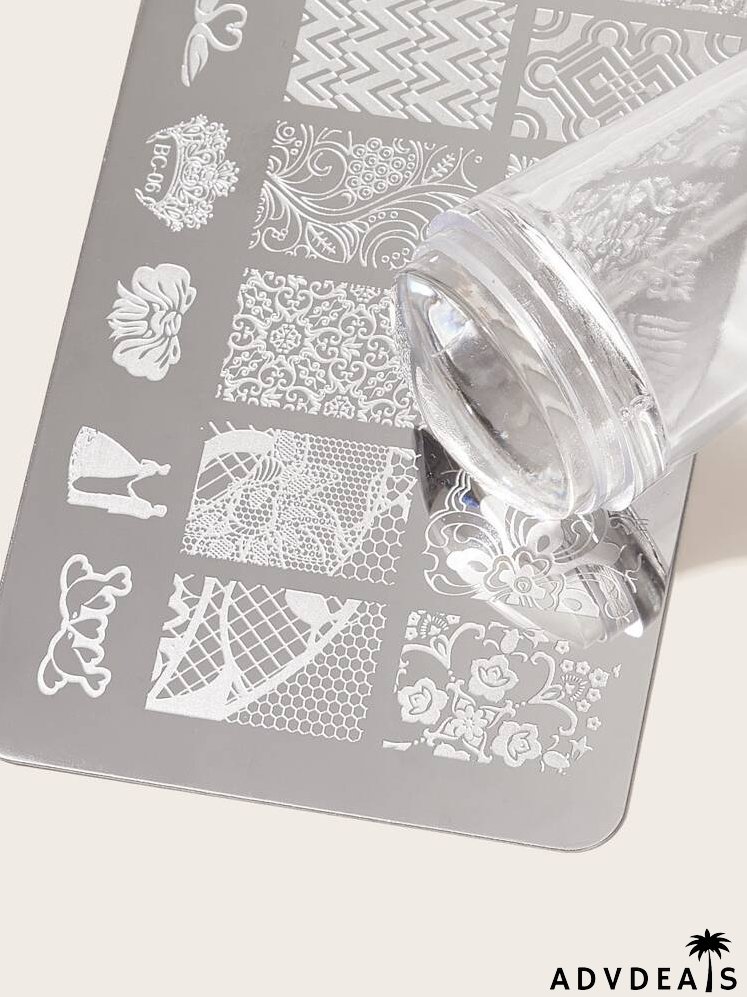 3pcs Nail Art Printing Steel Plate