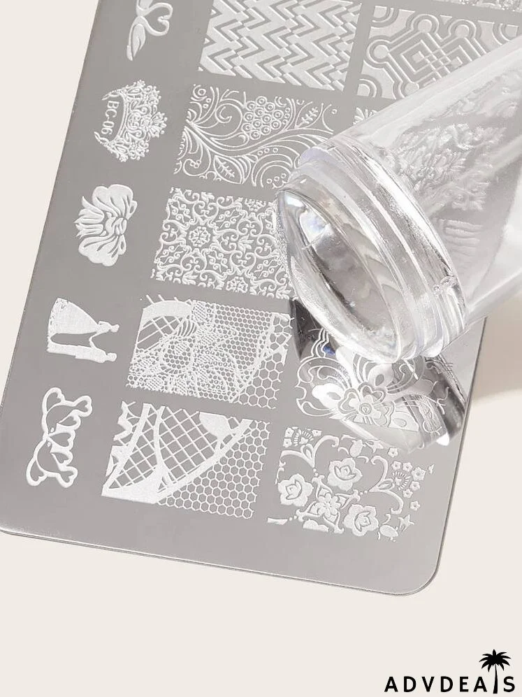 3pcs Nail Art Printing Steel Plate