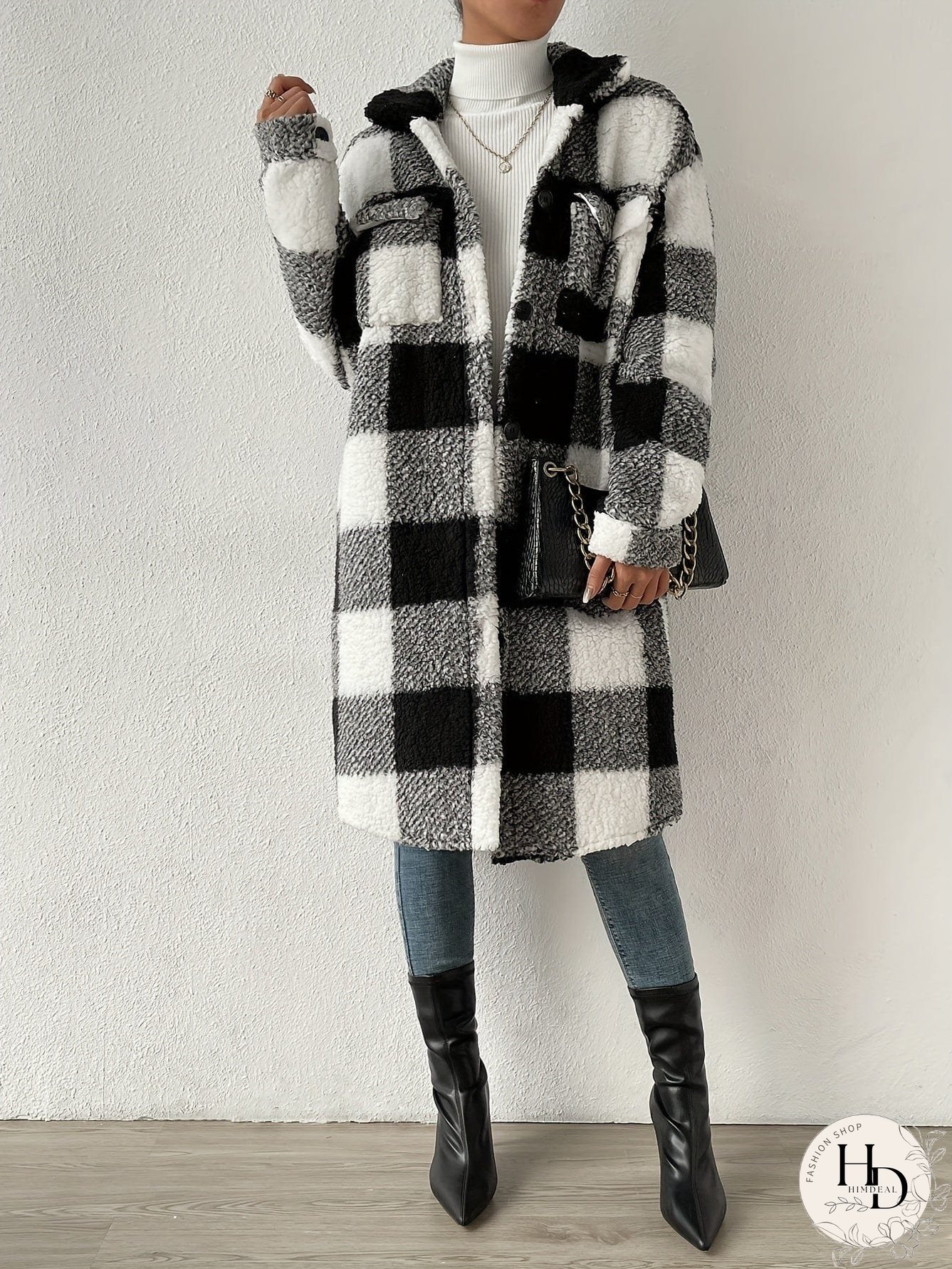 Winter Plaid Sherpa Jacket