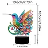 (US Local)DIY Diamond Hummingbird Art Painting Lamp with Tools for Bedroom Decor Gifts
