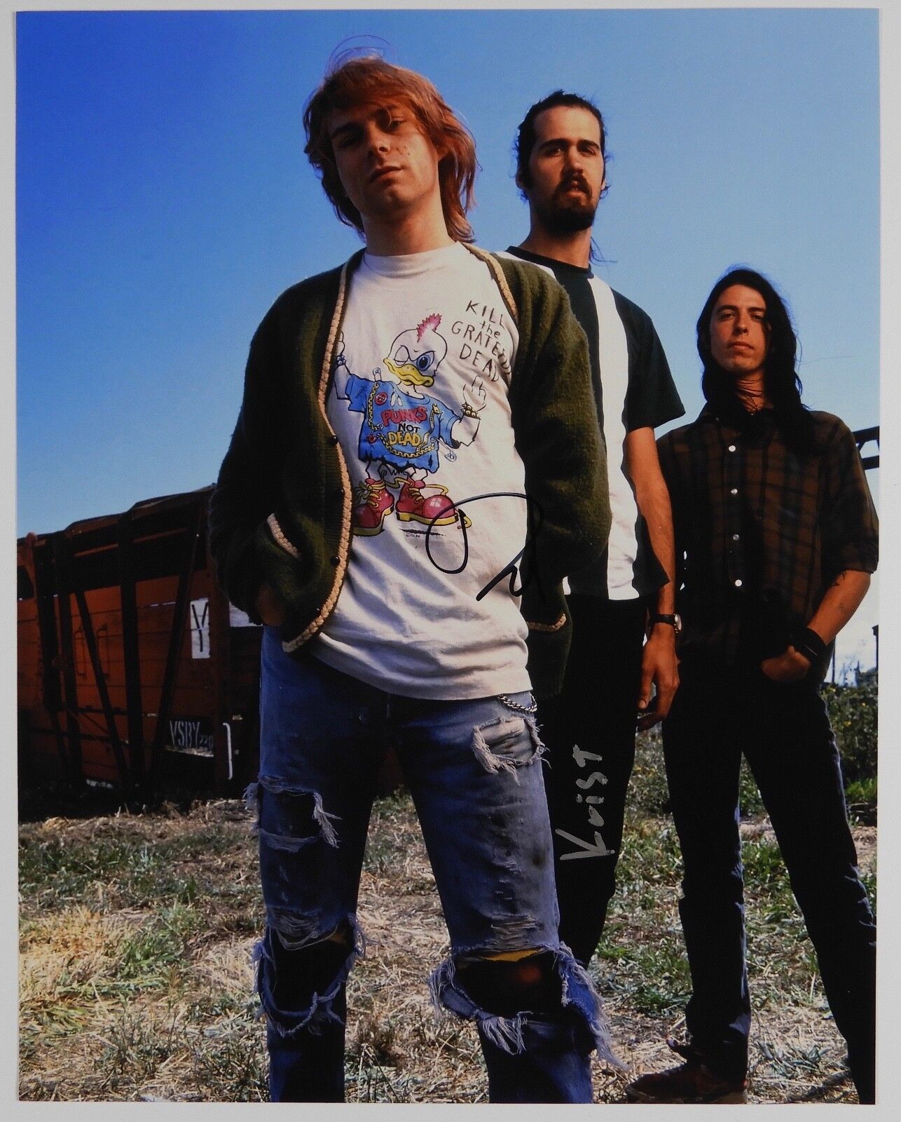 Dave Grohl Krist Nirvana JSA Signed Autograph Photo Poster painting 11 x 14