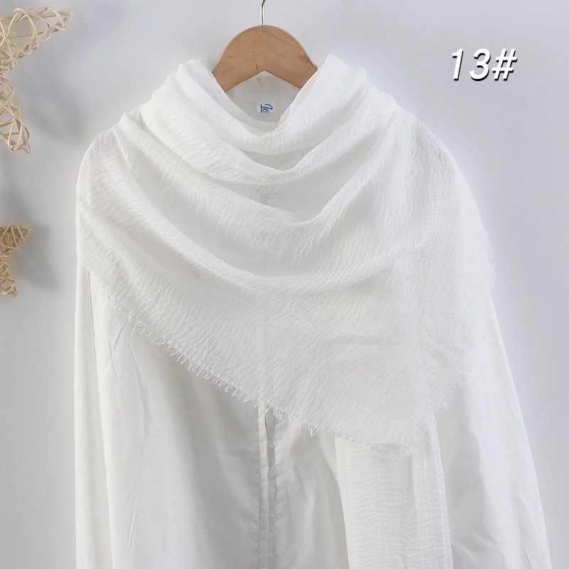 Women’s Elegant Basic Solid Color Cotton And Linen Scarf
