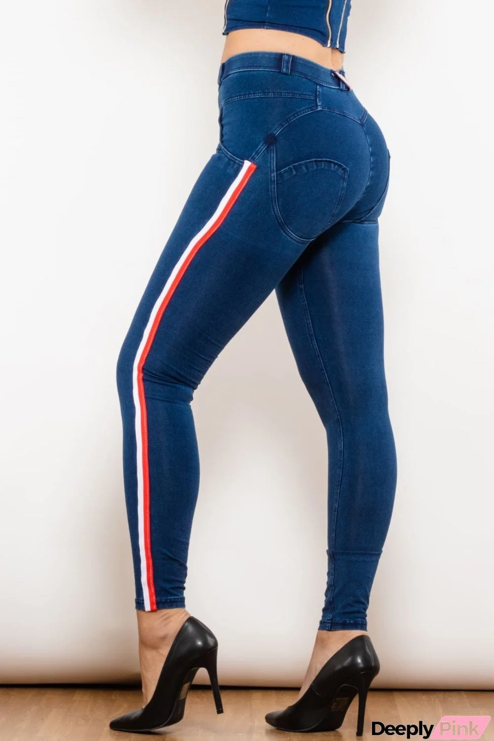 Side Stripe Skinny Jeans