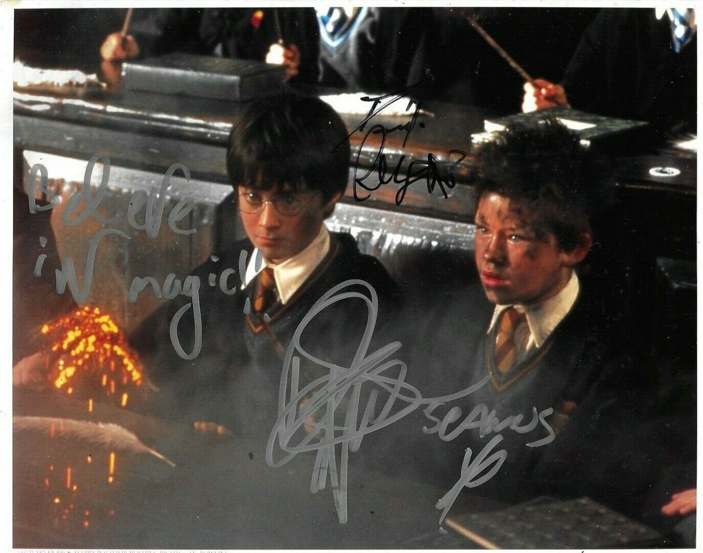 Daniel Radcliffe/Devon Murray Signed Harry Potter 10x8 Photo Poster painting AFTAL