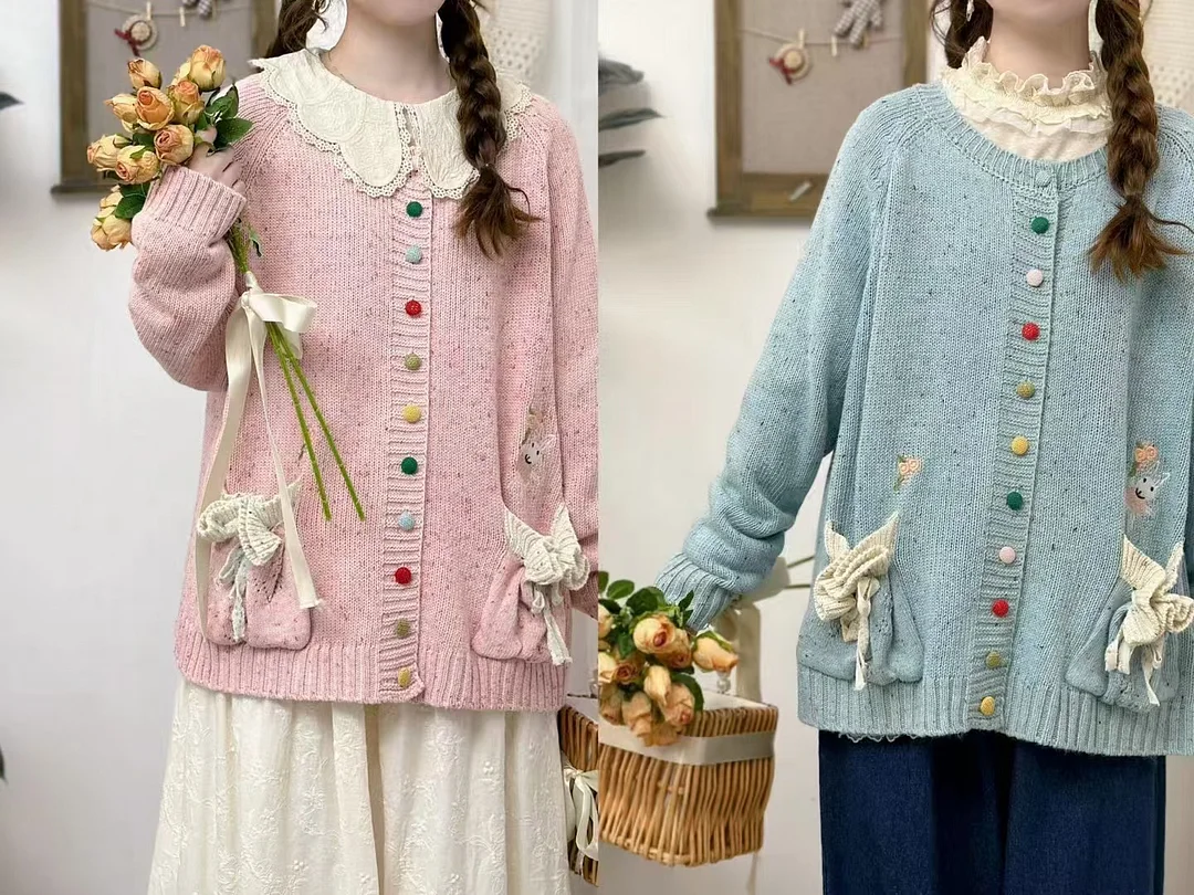 Chicfifth Sweater Women Winter Long Sleeve High Quality Autumn Vintage Top Knitted Cardigan