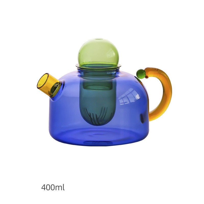 Casual Multicolor Glass Glass Teapot 1 Piece