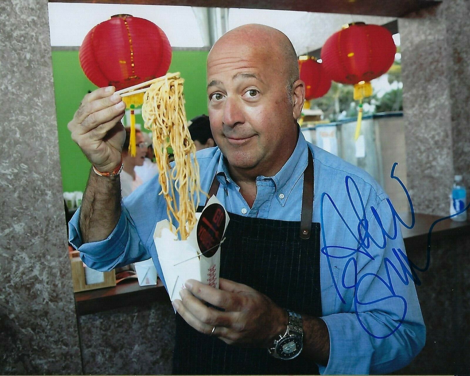 GFA Bizarre Foods Star * ANDREW ZIMMERMAN * Signed 8x10 Photo Poster painting COA