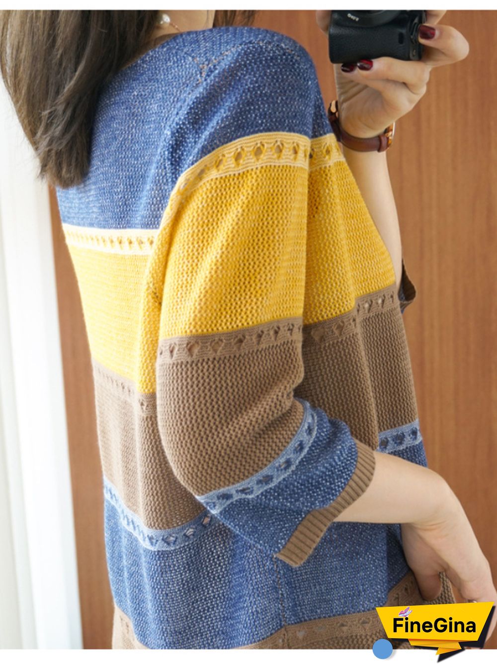 Fashion Tops Women O-Neck T-shirt Knitted Pullover Women Loose Hollow Bottoming Shirt Oversized Sweater Women's Clothing