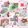 10pcs 2D Flat DIY Diamond Painting Keychain Double Sided Drill Keyrings (Angels)