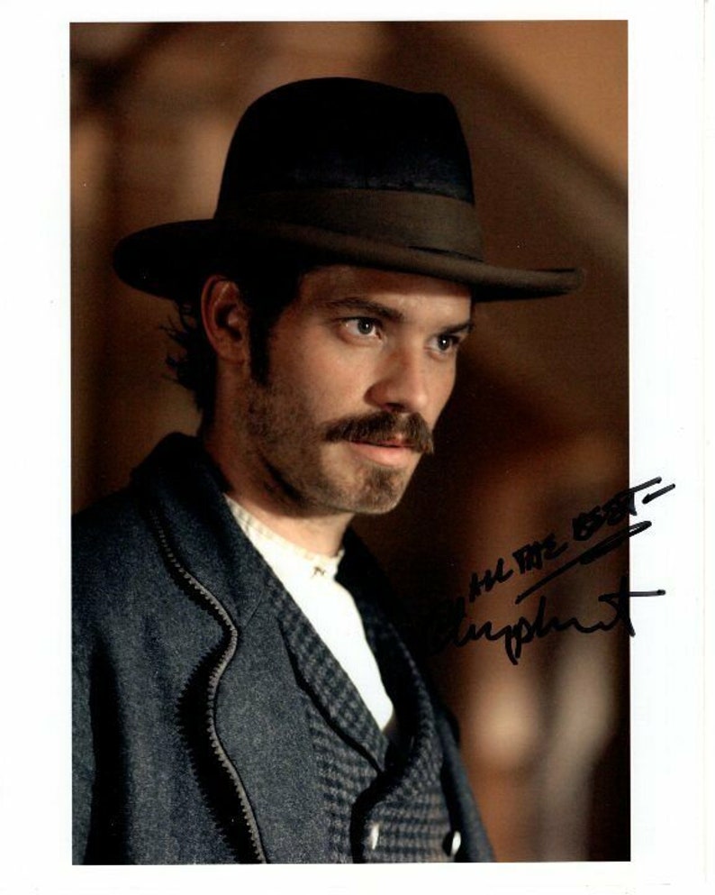 Timothy olyphant autographed deadwood seth bullock Photo Poster painting rare full signature