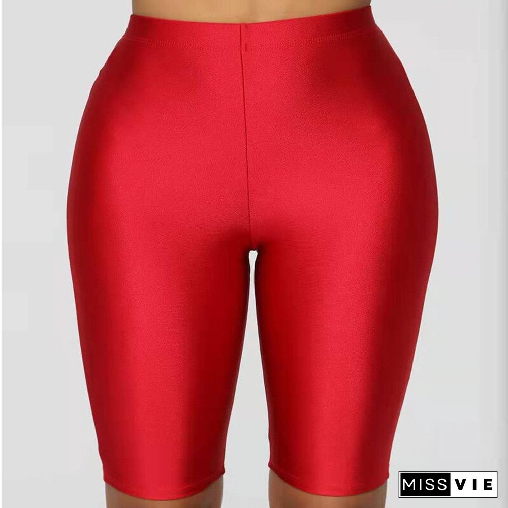 Women Cycling Shorts Dancing Gym Biker Slim Active Sports Solid Sexy Skinny New Summer