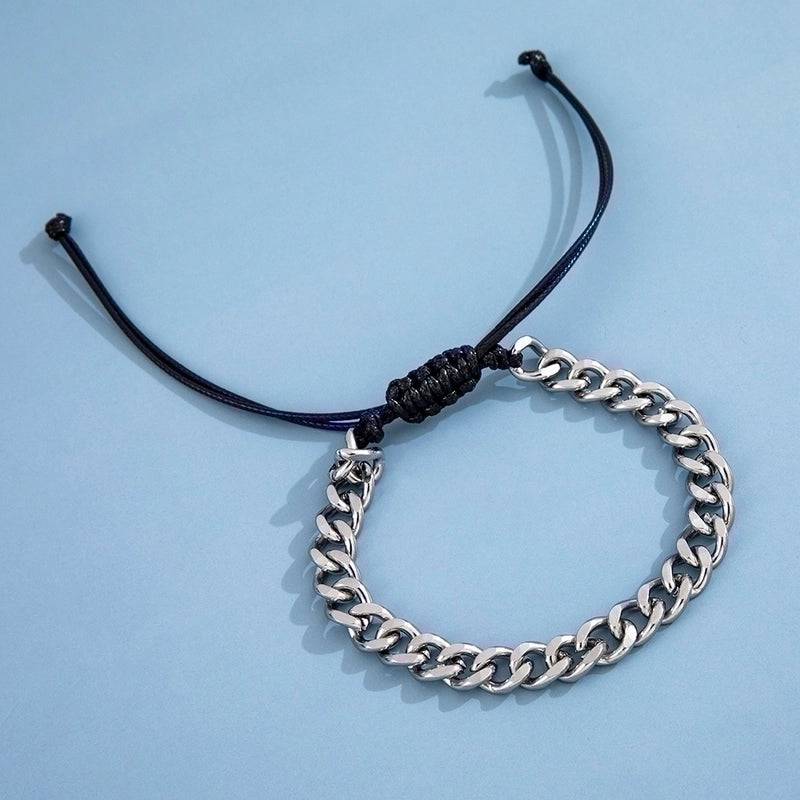 Hip-hop Geometric Stainless Steel Plating Men’s Bracelets 1 Piece