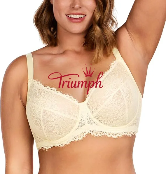Triumph - 3 piese 🔥Sutien de dama cu cupa intreaga din dantela