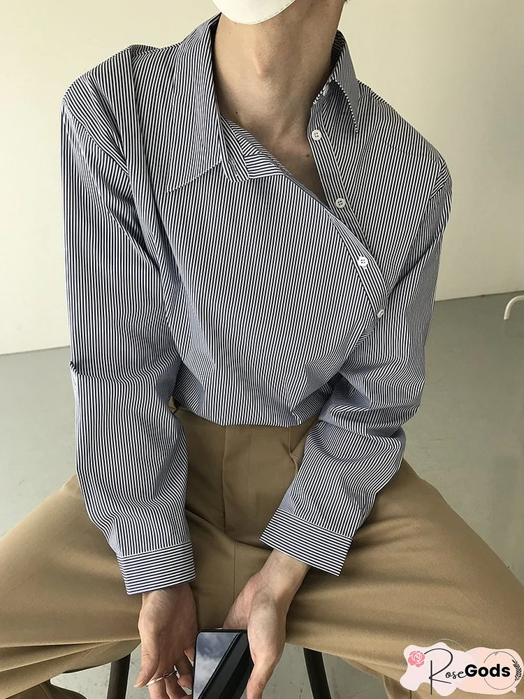 Striped Elegant Regular Fit Blouse