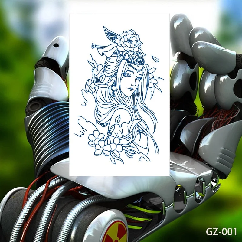 Temporary Waterproof Tattoo Stickers Talisman Get Love Disaster Elimination Juice Ink Men Women Chest Body Arm Fake Tatoo Beauty