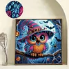 Diamond Painting-DIY Crystal Rhinestone Halloween Owl