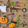 DIY Diamond Painting Halloween Banner Kit, 26 PCS "Happy Halloween" Glitter Letter Flags with Characters, Handmade Sparkling Bunting Garland for Home Party Wall Decoration