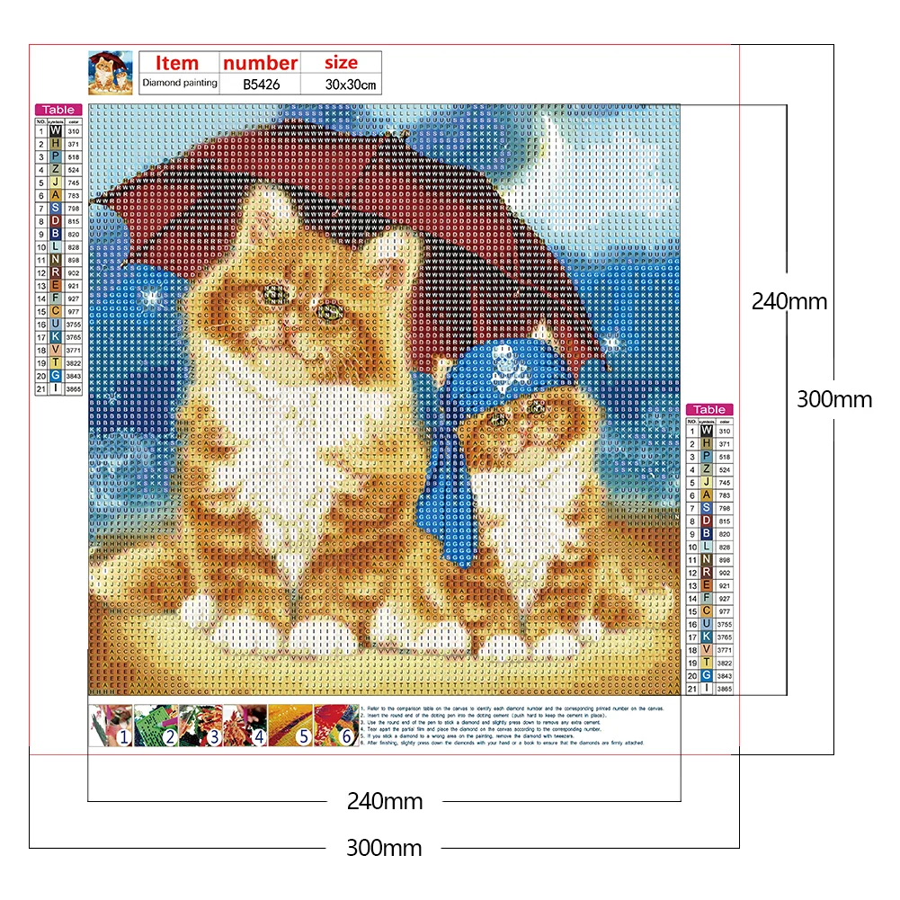 Sandy Beach Umbrella Cat 5D DIY Diamond Painting Kits Full Round Drill (B5426)
