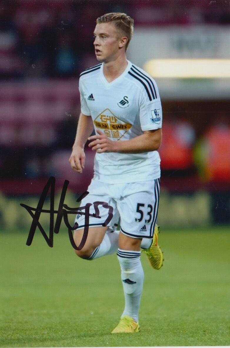 SWANSEA CITY HAND SIGNED ADAM KING 6X4 Photo Poster painting.